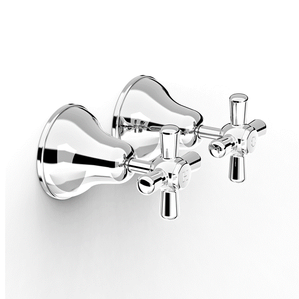 Faucet Strommen Cascade 30141 Top Assembly, Wall, Pair with Cross