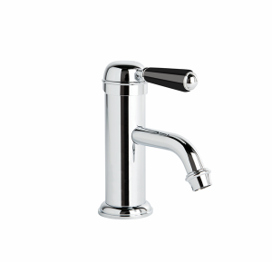Brodware - Neu England - 1.8002.00.5.01 - Basin Mixer Single Black Porcelain Lever - Chrome