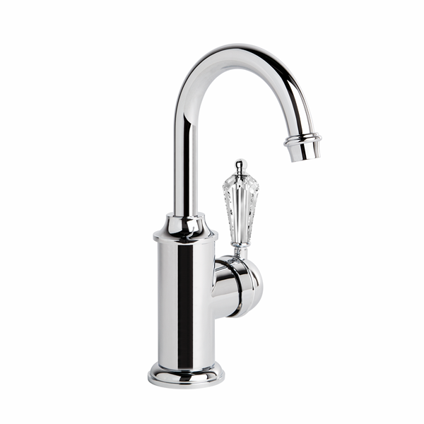 Brodware - Neu England - 1.8003.00.8.01 - Basin Mixer Single Kristall Lever with Swivel Spout - Chrome