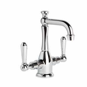 Brodware - Neu England - 1.8004.02.3.01 - Basin Mixer with Traditional Swivel Spout & Metal Levers - Chrome
