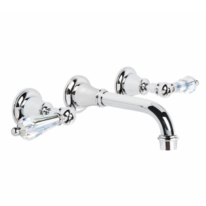 Brodware - Neu England - 1.8005.00.8.01 - Wall Set with 160mm Spout and Kristall Levers - Chrome