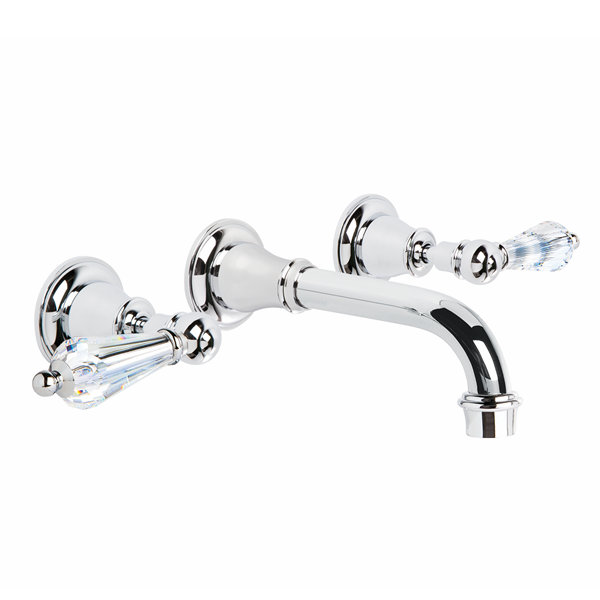 Brodware - Neu England - 1.8005.00.8.01 - Wall Set with 160mm Spout and Kristall Levers - Chrome