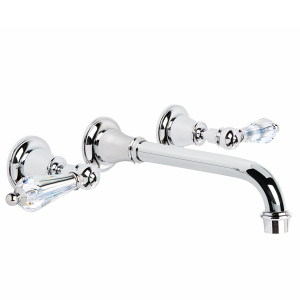 Brodware - Neu England - 1.8006.00.8.01 - Wall Set with 220mm Spout with Kristall Levers - Chrome