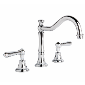 Brodware - Neu England - 1.8007.03.1.01 - Bath Set with Traditional Swivel Spout & Metal Levers - Chrome