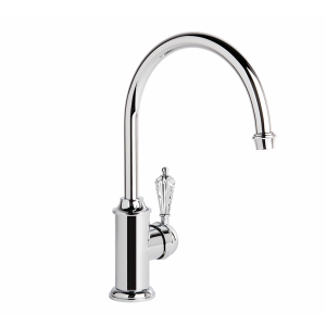 Brodware - Neu England - 1.8008.00.8.01 - Kitchen Mixer Single Kristall Lever with Swivel Spout - Chrome