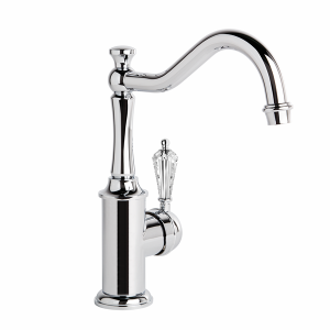 Brodware - Neu England - 1.8008.02.8.01 - Kitchen Mixer Single Kristall Lever with Traditional Swivel Spout - Chrome