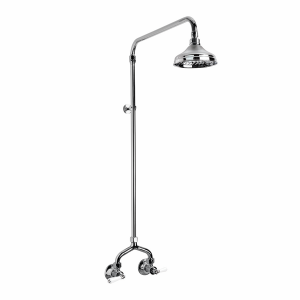 Brodware - Neu England - 1.8013.00.4.01 - Exposed Shower Set with 150mm Rose & White Porcelain Levers - Chrome