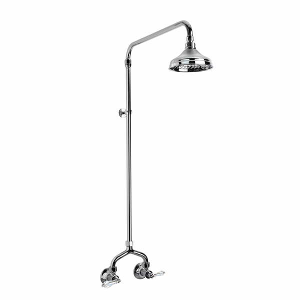 Brodware - Neu England - 1.8013.00.8.01 -  Exposed Shower Set with 150mm Rose & Kristall Levers - Chrome