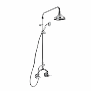 Brodware - Neu England - 1.8013.03.3.01 - Exposed Shower Set with 150mm Rose, Hand Shower and Diverter and Metal Levers - Chrome