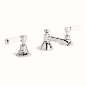 Brodware - Winslow - 1.8135.00.4.01 - Bidet Set with White Porcelain Levers - Chrome