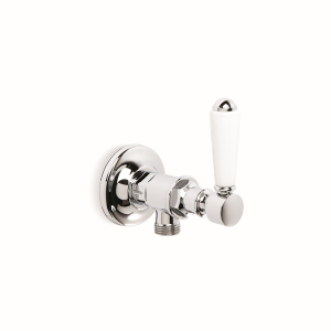 Brodware - Winslow - 1.8145.00.4.01 - Cistern Tap with White Porcelain Lever - Chrome