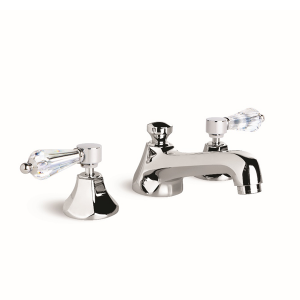 Brodware - Classique - 1.8700.00.8.01 - Basin Set with Kristall Levers - Wels 6 Star Flow Rate 4.5L/min - Chrome