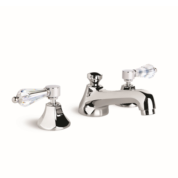 Brodware - Classique - 1.8700.00.8.01 - Basin Set with Kristall Levers - Wels 6 Star Flow Rate 4.5L/min - Chrome
