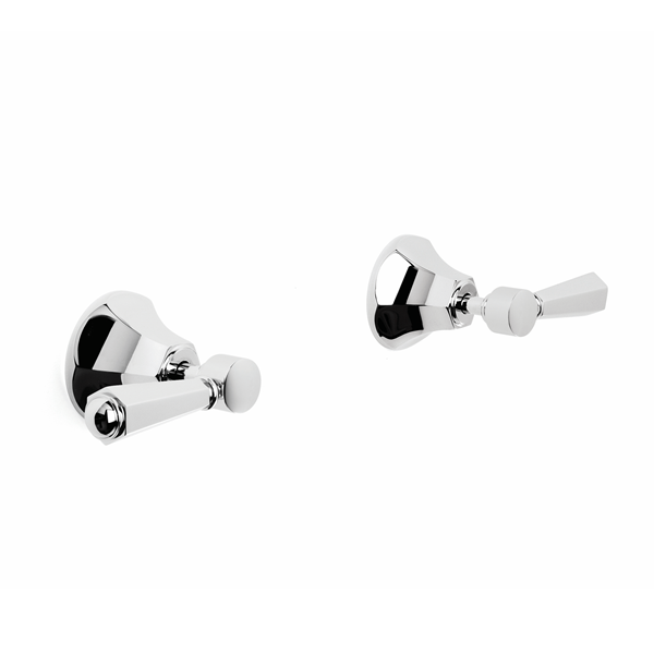 Brodware - Classique - 1.8749.00.3.01 - Wall Taps, Pair with Metal Levers - Chrome