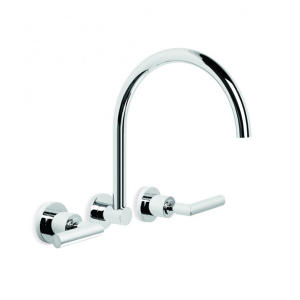 Brodware - City Plus - 1.9728.00.7.01 - Wall Set with 230mm Swivel Spout - Chrome
