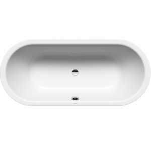 Kaldewei  - Classic Duo - 01-111-06 - Oval Bath 1800mm - Alpine White with Overflow Chrome