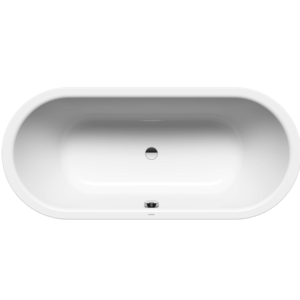 Kaldewei - Classic Duo - 01-112-06 - Oval Bath 1600mm - Alpine White with Overflow Chrome