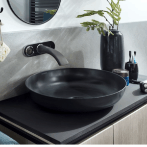 Kaldewei - Miena - 01-3180 - Countertop Round Basin  450mm - Matte Black