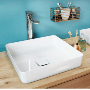 Kaldewei - Miena - 01-3184 - Countertop Square Basin  400mm - Alpine White