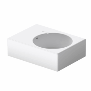 Duravit - Scola - 0685600000 - Wall Washbasin 615mm, Right Hand Bowl - Gloss Alpine White