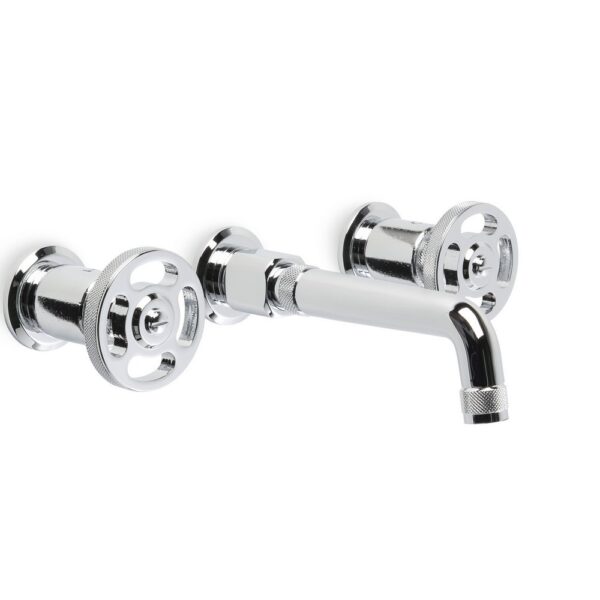 Brodware - Industrica - 1.6705.00.2.01 - Wall Set with 185mm Spout and Cross Handles - Chrome