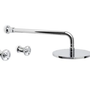 Brodware - Industrica - 1.6711.00.2.01 - Shower Set with 225mm Rose & Cross Handles - Chrome