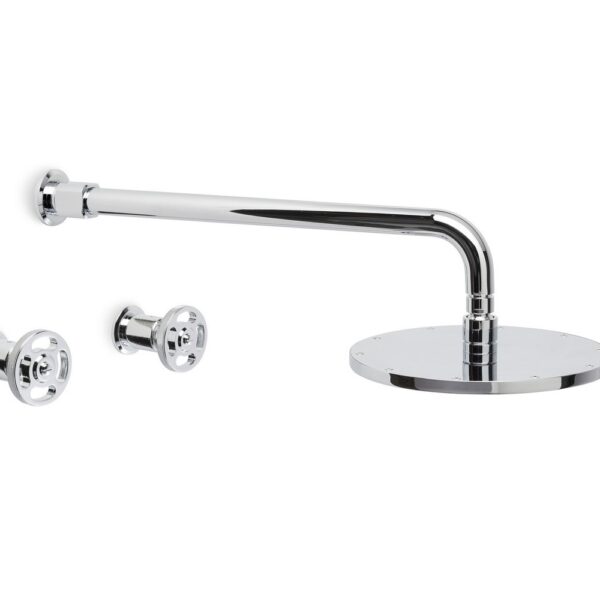 Brodware - Industrica - 1.6711.00.2.01 - Shower Set with 225mm Rose & Cross Handles - Chrome