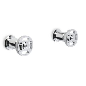Brodware - Industrica - 1.6749.00.2.01 - Wall Taps with Cross Handles, Pair - Chrome