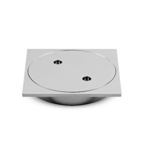 Brodware - Wastes and Traps - 1.7025.02.0.01 - Floor Clean-out Waste Square 115mm - Chrome