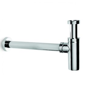 Brodware - Wastes and Traps - 1.7034.02.0.01 - Bottle Trap Round with 32mm-40mm PVC Adaptor - Chrome