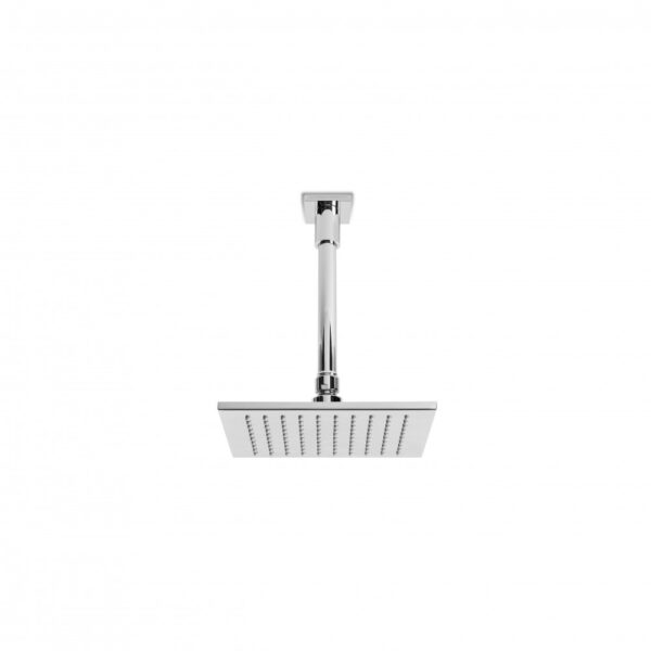 Brodware - SQ 75 - 1.7511.31.0.01 - Shower Rose 195mm and 150mm Ceiling Dropper - Wels 3 Star Flow Rate 9L/min - Chrome