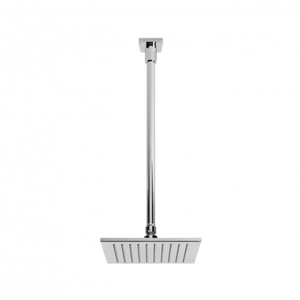 Brodware - SQ 75 - 1.7511.34.0.01 - Shower Rose 195mm and 450mm Ceiling Dropper - Wels 3 Star Flow Rate 9L/min - Chrome