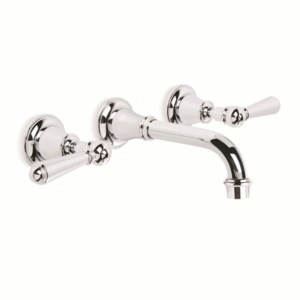 Brodware - Neu England - 1.8005.00.3.01 - Wall Set with 160mm Spout and Metal Levers - Chrome