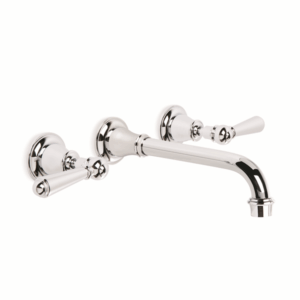Brodware - Neu England - 1.8006.00.3.01 - Wall Set with 220mm Spout and Metal Levers - Chrome