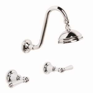 Brodware - Neu England -1.8010.00.3.01 - Shower Set with 100mm Ball Joint Rose & Metal Levers - Chrome