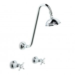 Brodware - Neu England - 1.8010.02.2.01 - Shower Set with Extended Arm and 100mm Ball Joint Rose - Chrome