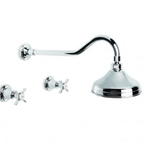 Brodware - Neu England - 1.8011.00.2.01 - Shower Set with 150mm Ball Joint Rose - Chrome