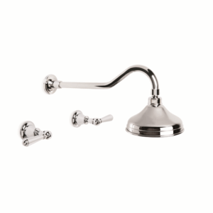 Brodware - Neu England - 1.8011.00.3.01 - Shower Set with 150mm Ball Joint Rose & Metal Levers - Chrome