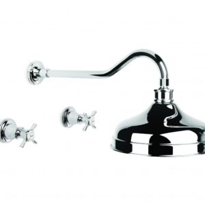 Brodware - Neu England - 1.8011.02.2.01 - Shower Set with 200mm Ball Joint Rose - Chrome