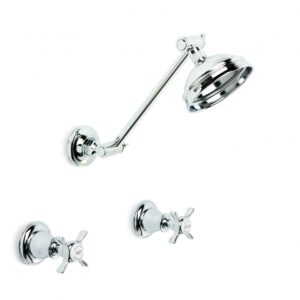 Brodware - Neu England - 1.8012.00.2.01 - Shower Set with Adjustable Arm and 100mm Rose - Chrome