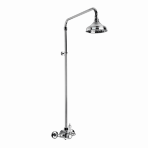 Brodware - Neu England - 1.8014.00.8.01 - Exposed Shower Mixer with 150mm Rose & Kristall Lever - Chrome