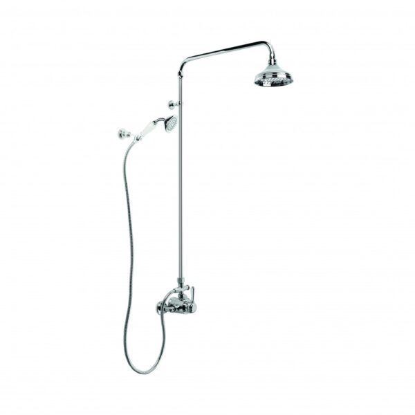 Brodware - Neu England - 1.8014.02.3.01 - Shower Mixer Exposed with 150mm Rose, Hand Shower and Diverter - Chrome