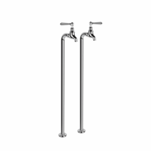 Brodware - Neu England - 1.8016.02.3.01 - Metal Lever Floor Mounted Bib Taps Set - Chrome