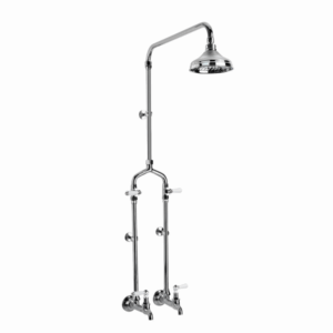 Brodware - Neu England - 1.8017.00.3.01 - Exposed Bath/Overhead Shower Set with 150mm Rose & Metal Levers - Chrome