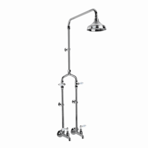 Brodware - Neu England - 1.8017.00.8.01 - Exposed Bath/Overhead Shower Set with 150mm Rose & Kristall Levers - Chrome
