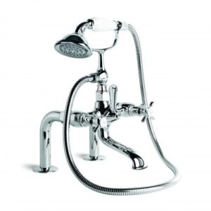 Brodware - Neu England - 1.8021.00.2.01 - Hob Mount Bath Mixer with Hand Shower & Metal Diverter - Chrome