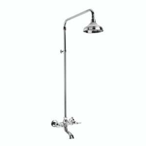 Brodware - Neu England - 1.8025.00.8.01 - Exposed Bath/Overhead Shower Set with 150mm Rose, Kristall Levers & Diverter - Chrome
