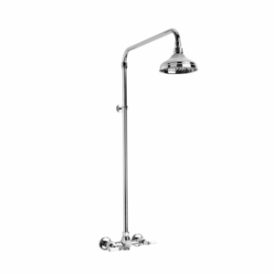 Brodware - Neu England - 1.8025.01.4.01 - Exposed Shower Set with 150mm Rose and White Porcelain Lever - Chrome
