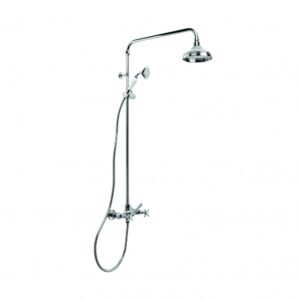 Brodware - Neu England - 1.8025.03.2.01 - Exposed Shower Set with 150mm Rose, Hand Shower and Metal Diverter - Chrome