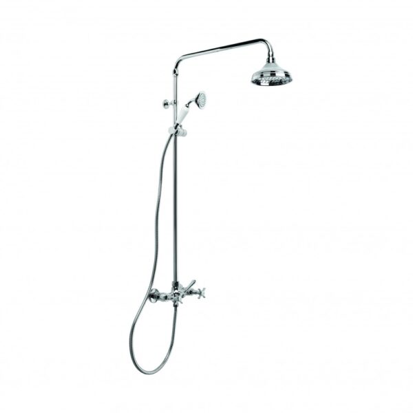 Brodware - Neu England - 1.8025.03.2.01 - Exposed Shower Set with 150mm Rose, Hand Shower and Metal Diverter - Chrome